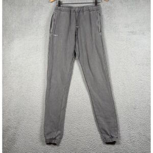 ESNTLS Mens XS Washed Grey Cotton Jogger Sweatpants Elastic Waist Streetwear